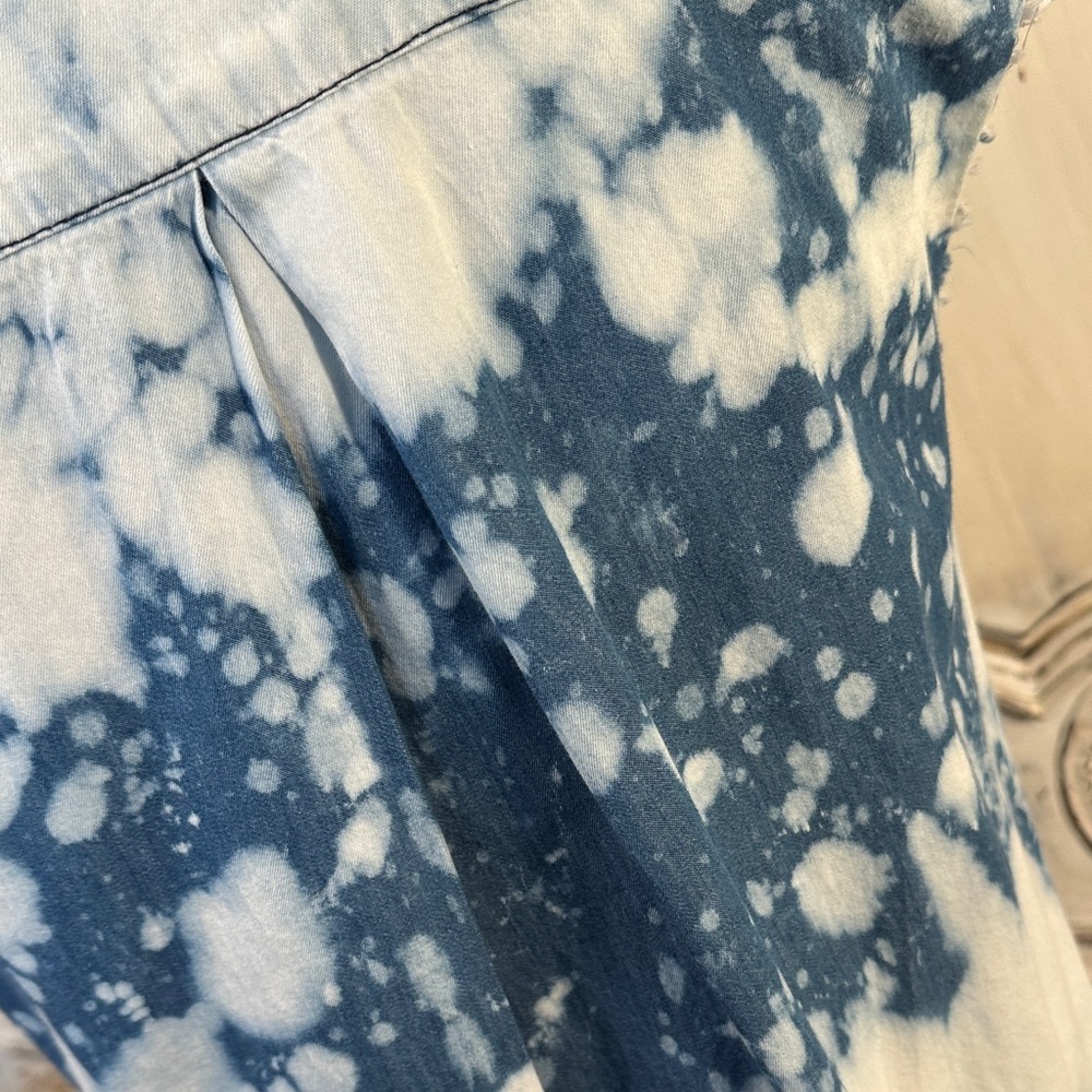 Thrill Jeans Sleeveless Denim Tie-Dye Shirt Dress - Picture 6 of 6